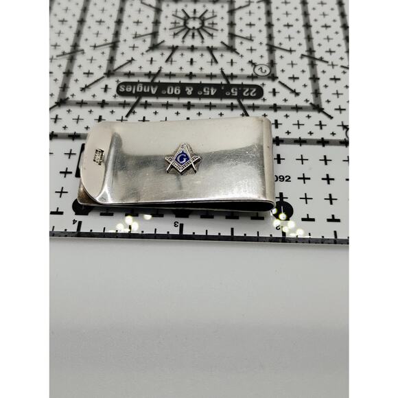 Masonic Sterling Silver Money Clip - Picture 4 of 4